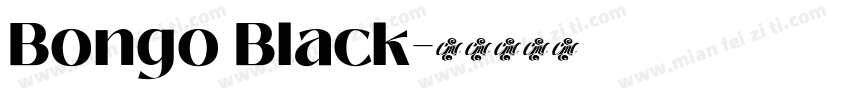 Bongo Black字体转换